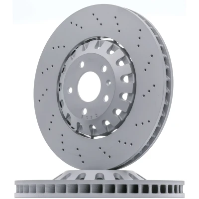 Billede af ZIMMERMANN 100.3374.70 Bremseskiver 375 36 6/5 5 112 ventileret, hullet, todelt bremseskive coatet legeret AUDI: Q7, A6 C8 Avant, A4 B9 Sedan