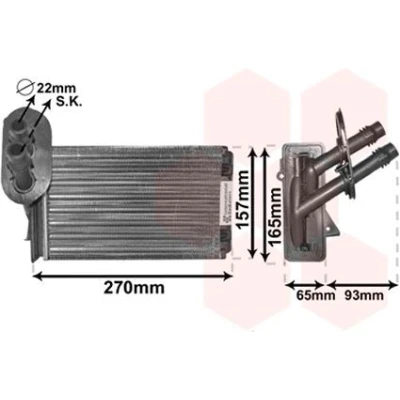 Billede af VAN WEZEL 58006173 Varmeveksler SEAT: Leon I Hatchback, VOLKSWAGEN: Golf 4