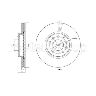 Billede af METELLI 23 0984C Bremseskiver 299,0 25,0 5 72,0 ventileret lakeret MAZDA: 6 Stationcar, Sedan, Hatchback