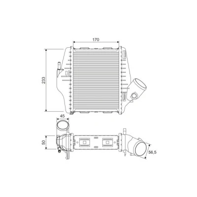 Billede af VALEO 818543 Intercooler Aluminium uden sensor SMART: Fortwo II Coupe, Cabriolet