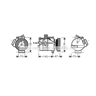 Billede af PRASCO VO2148 Radiator Aluminium 590 388 32 Loddet køleripper VOLVO: V70 2, S70