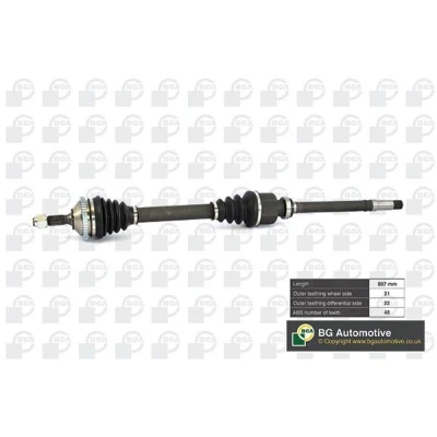 Billede af BGA DS6714RA Trækaksel højre foraksel 887 PEUGEOT: 206 Hatchback