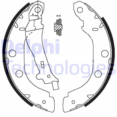 Billede af DELPHI LS1828 Bremsebakker 229 42 RENAULT: Kangoo I Express