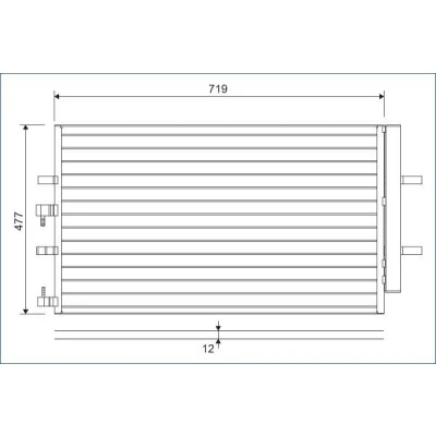 Billede af VALEO 822590 Kondensator med tørrer Aluminium 477 FORD: Transit Custom V362 Van