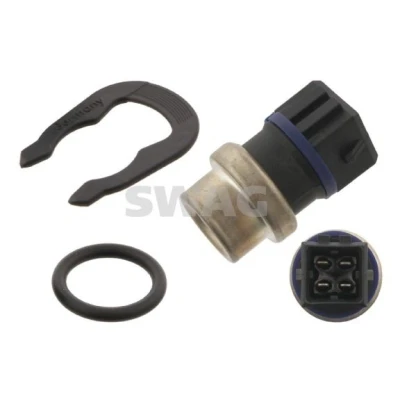 Billede af SWAG 32 93 9142 Kølevæsketemperatur Sensor Blå sort med holdefjeder, pakning VOLKSWAGEN: Golf 3, 4, TRANSPORTER 4 Bus, SKODA: FELICIA 2