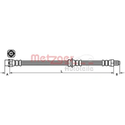 Billede af METZGER 4111098 Bremseslange 476