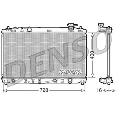 Billede af DENSO DRM50042 Radiator Aluminium 400 728 16