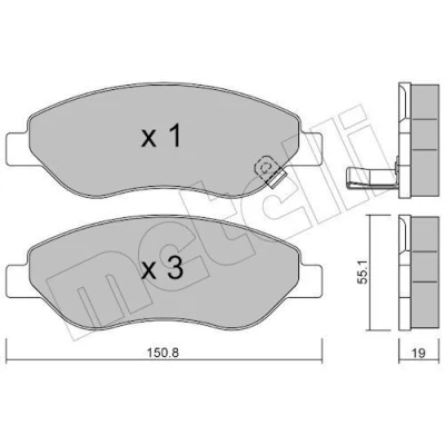 Billede af Bremseklodser METELLI 22 0777 0