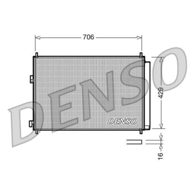 Billede af DENSO DCN50030 Kondensator med tørrer 706x429x16 R 134a 706