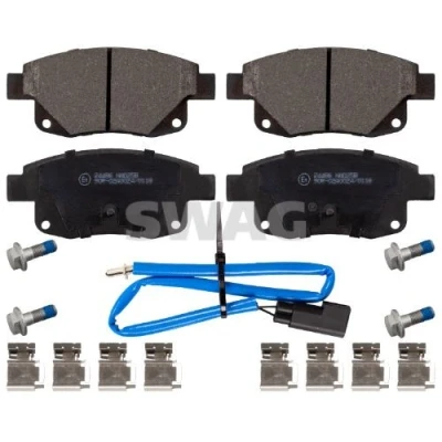 Billede af SWAG 50 91 6701 Bremseklodser bagaksel Inkl. slidadvarselskontakt med befæstelsesmateriale FORD: Transit Mk6 Van, Bus