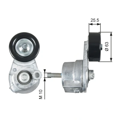 Billede af GATES T39160 Strammehjul FleetRunner Micro V Stretch Fit CHEVROLET: Aveo / Kalos Hatchback