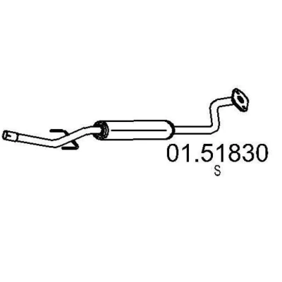 Billede af MTS 01.51830 Midterste Lyddæmper 1630 TOYOTA: Yaris I Hatchback