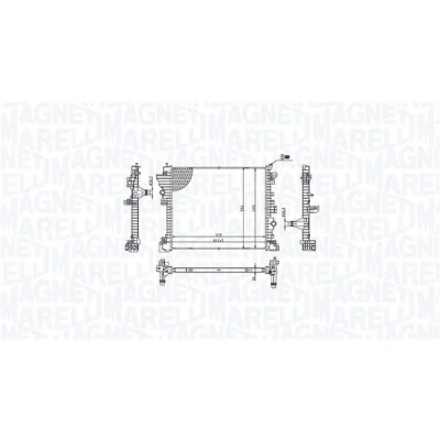 Billede af MAGNETI MARELLI 350213214300 Radiator til køretøjer med manuelt gear 579 493 26 Loddet køleripper