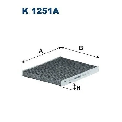 Billede af FILTRON K 1251A Kabinefilter Aktivkulfilter 240 190 23 FORD: FIESTA 6, 7, 6 Van