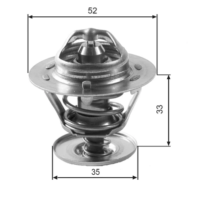 Billede af GATES TH12588G1 Termostat 88 med pakninger uden hus FORD: Galaxy Mk2 MPV, Focus 2 Kombi, MONDEO 4 Turnier