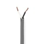 Billede af Højtaler Kabel 2x 1.50 mm² Kobber 100.0 m Runde PVC Mørkegrå Rulle