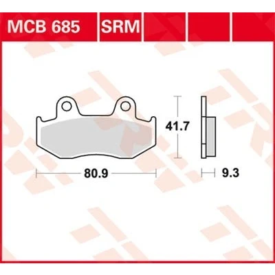 Billede af TRW Sinter Maxi Scooter MCB685SRM Bremseklodser