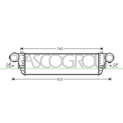 Billede af PRASCO ME026N003 Intercooler med lynkobling