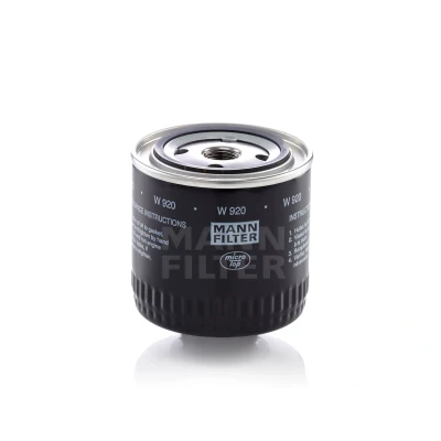Billede af MANN filter W 920 Oliefilter 3/4 16 UNF med en returløbs stop ventil Påskruet