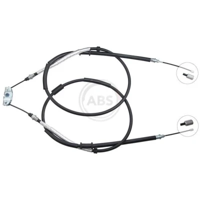 Billede af A.B.S. K10085 Håndbremsekabel 1492, 1477 Tromlebremse til venstre /højrestyring OPEL: Corsa D Hatchback, E Hatchback