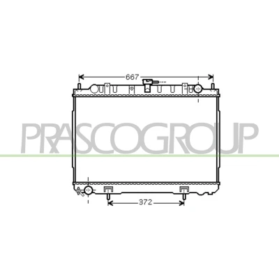 Billede af PRASCO DS830R004 Radiator Aluminium 450 692 26 Loddet køleripper