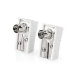Billede af IEC (Coax) Stik Vinklet Hun Nikkelplateret 75 Ohm Skru Kabeldiameter: 7.0 mm Metal / PVC Hvid 2 stk. Plastikpose