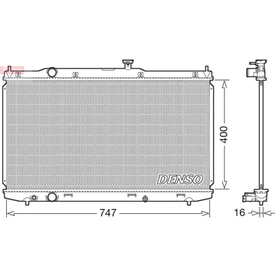 Billede af DENSO DRM40039 Radiator 400 779 16