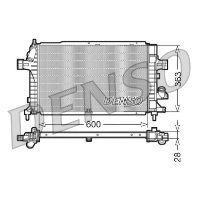 Billede af DENSO DRM20102 Radiator Aluminium 600 363 28 OPEL: Zafira B, Astra G CC, H Caravan