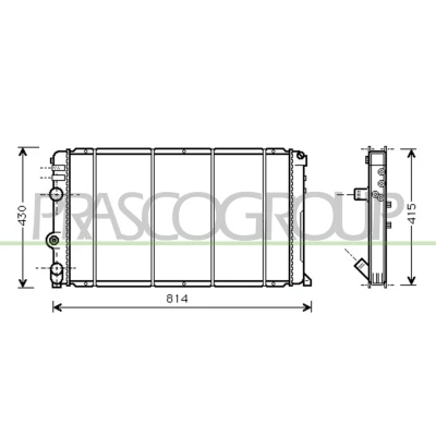 Billede af PRASCO DS958R006 Radiator Aluminium 730 386 32 Loddet køleripper