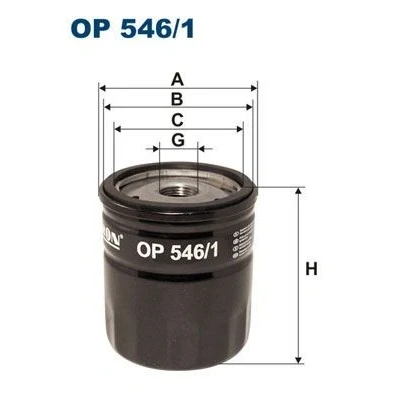 Billede af FILTRON OP 546/1 Oliefilter M 20 X 1.5 Påskruet filter FORD: Focus 2 Kombi, MONDEO 4 Turnier, S Max Mk1