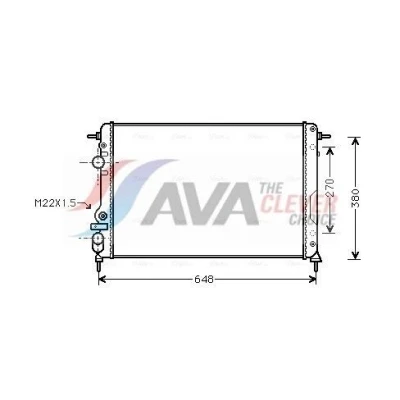 Billede af PRASCO RTA2241 Radiator Aluminium 583 414 23 Mekanisk fuget køleripper RENAULT: Scénic 1