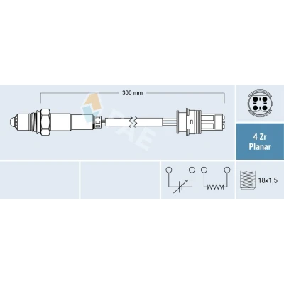 Billede af FAE 77252 Lambdasonde MERCEDES BENZ: E klasse T modell, C Sedan, Sedan