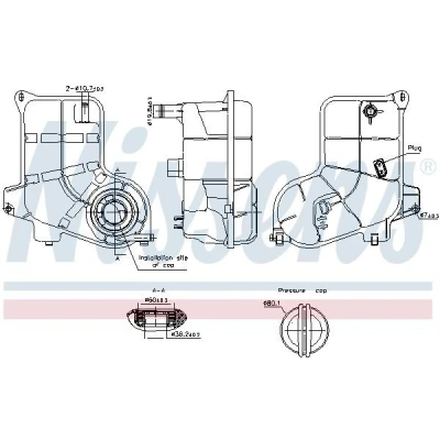 Billede af NISSENS 996363 Ekspansionsbeholder 1,6 med kappe, sensor AUDI: A6 C5 Avant