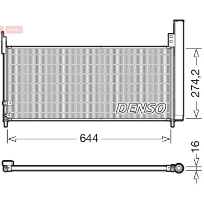 Billede af DENSO DCN50116 Kondensator med tørrer R 134a