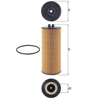 Billede af MAHLE ORIGINAL OX 174D Oliefilter Filterindsats MERCEDES BENZ: UNIMOG