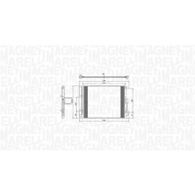 Billede af MAGNETI MARELLI 350203809000 Kondensator med tørrer 515x379,4x12 379,4 515 12 KIA: cee‘d II Sportswagon, Hatchback, HYUNDAI: i30 Hatchback