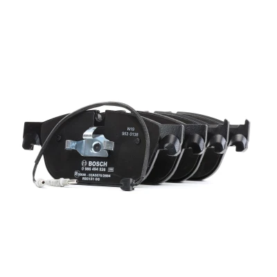 Billede af BOSCH 0 986 494 526 Bremseklodser Low Metallic Inkl. slidadvarselskontakt med stempelklips, anti knirke plade PEUGEOT: 508 I SW, 308 Hatchback