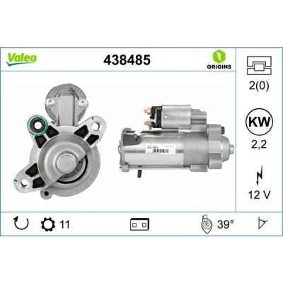 Billede af VALEO 438485 Starter 12 2,2 11 FORD: MONDEO 4 Turnier, Focus 2 Kombi, 4, VOLVO: V50, V70 3