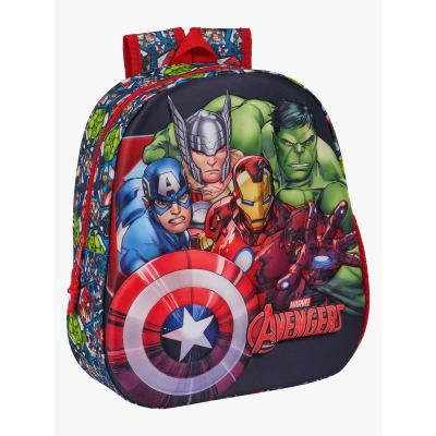 Billede af The Avengers Skoletaske Sort Rød 27 x 33 10 cm