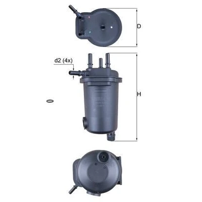 Billede af MAHLE ORIGINAL KL 632D Brændstoffilter Ledningsfilter 8 8,0 NISSAN: Juke, Note I, RENAULT: CLIO 2, SUZUKI: Jimny SUV