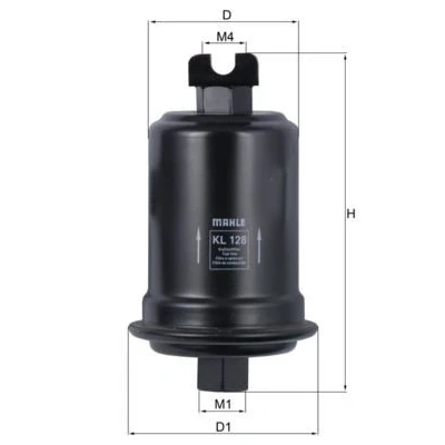 Billede af MAHLE ORIGINAL KL 128 Brændstoffilter Ledningsfilter MITSUBISHI: Pajero 3, Sport 1 SUV