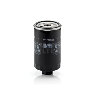 Billede af MANN filter W 719/21 Oliefilter 3/4 16 UNF med en returløbs stop ventil Påskruet VOLKSWAGEN: GOLF 2, Passat B3/B4 Sedan, Corrado