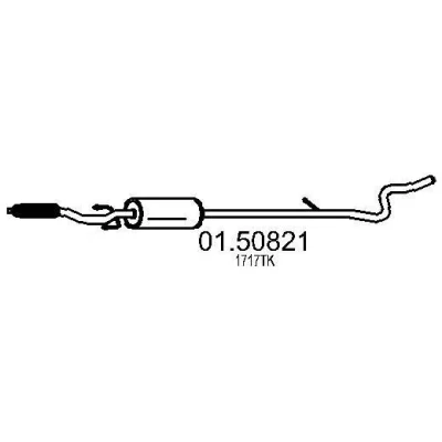 Billede af MTS 01.50821 Midterste Lyddæmper 2400 PEUGEOT: 208 I Hatchback, 2008 Stationcar, 207 CC