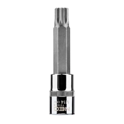 Billede af NEO TOOLS 08 745 Skraldenøgleindsats (Hexagon) 1/2 M14 Krom vanadium stål, Værktøjsstål Spline