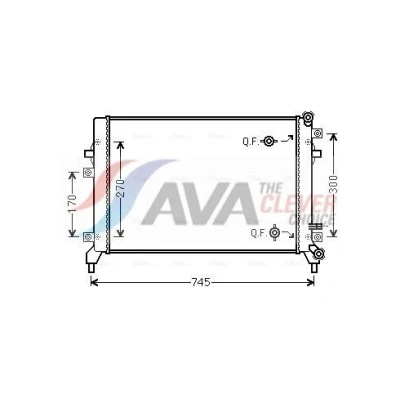 Billede af PRASCO VN2295 Radiator 627 415, 398 23, 16 med lynkobling Mekanisk fuget køleripper VOLKSWAGEN: GOLF 5, 6, Caddy 3, SKODA: Octavia 2 Combi