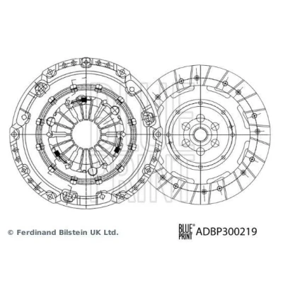 Billede af BLUE PRINT ADBP300219 Kobling I to dele med syntetsik fedt 241mm PEUGEOT: 5008 I, 208 Hatchback, 3008 CITROËN: DS4 C4 Grand Picasso 2