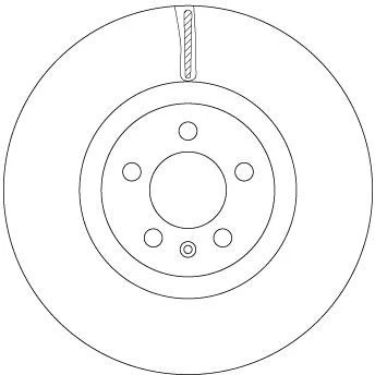 Billede af TRW DF6983S Bremseskiver 312 25 5 100 ventileret lakeret VOLKSWAGEN: Polo VI