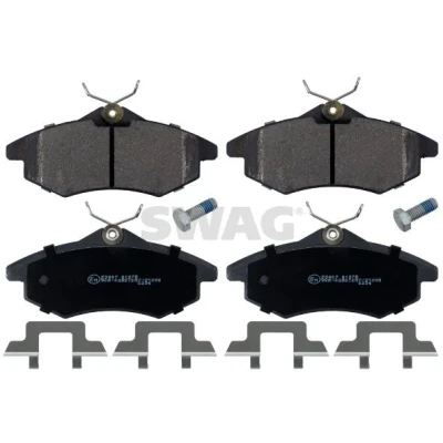Billede af SWAG 64 91 6590 Bremseklodser foraksel Ekskl. slidadvarselskontakt med befæstelsesmateriale CITROËN: C3 II, I Hatchback, C2 Hatchback