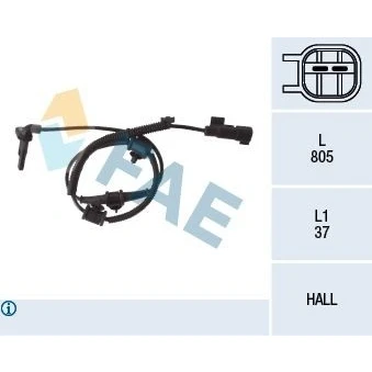 Billede af FAE 78110 ABS sensor foraksel aktiv 2 805 OPEL: Insignia A Sports Tourer, Hatchback