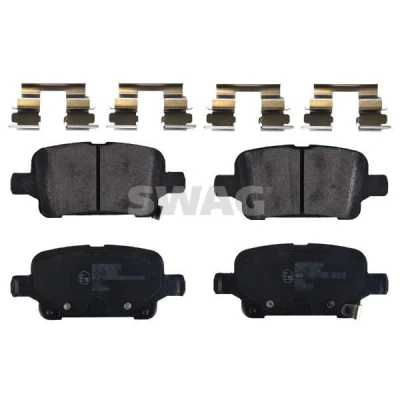 Billede af SWAG 33 10 2611 Bremseklodser bagaksel med akustisk advarsel for slid anti knirke plade, befæstelsesmateriale OPEL: Astra K Sports Tourer